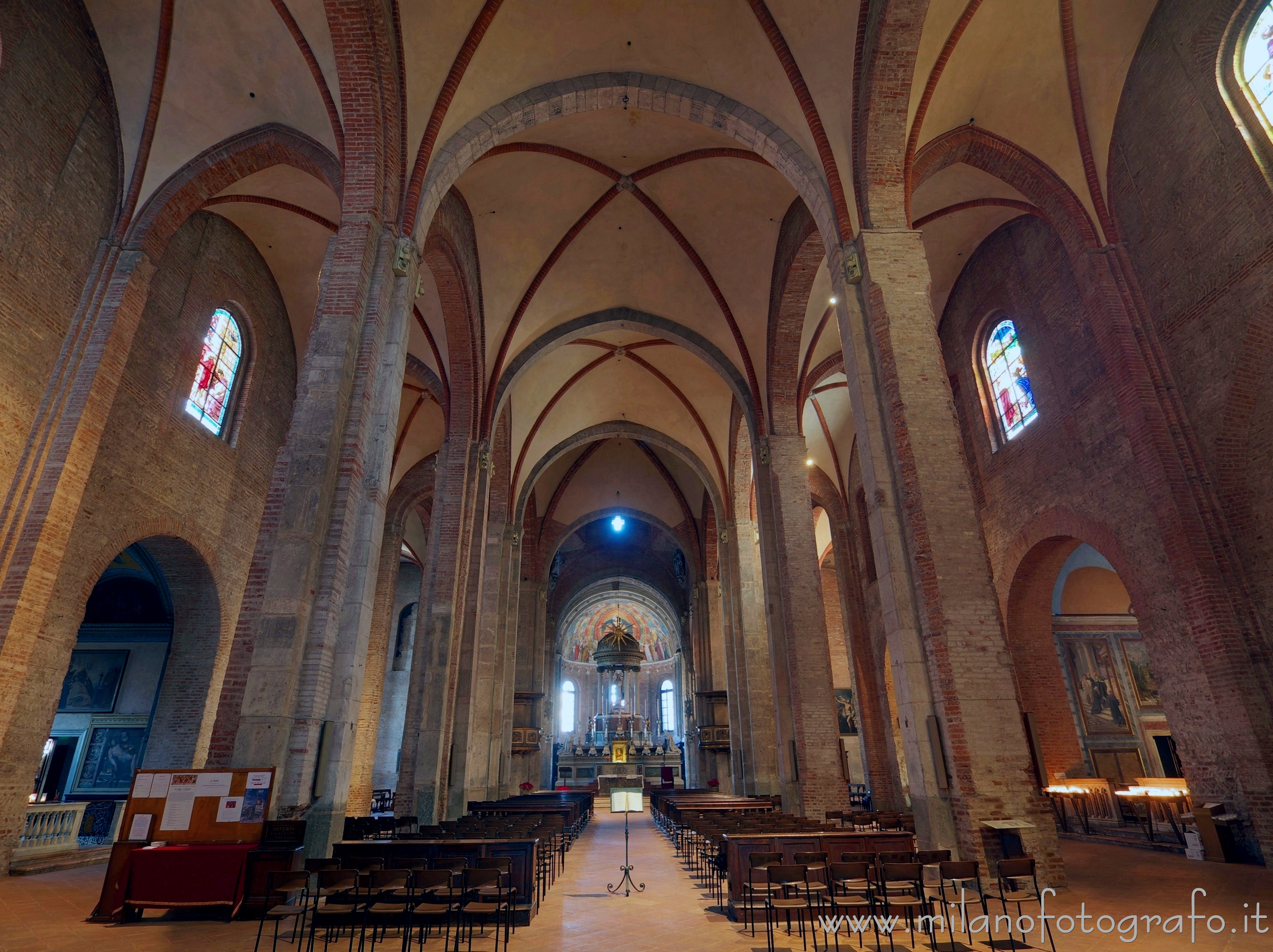 Milan (Italy) - Interior of the Basilica of San Simpliciano